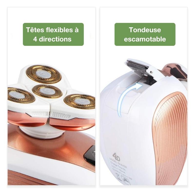 Rasoir sans fil rechargeable et étanche pour femme