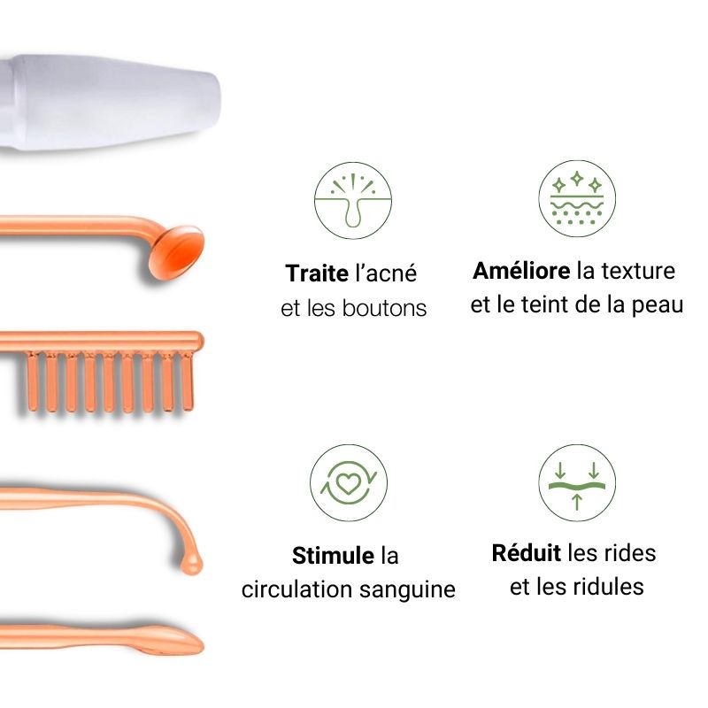 Appareil d'électrothérapie à haute fréquence pour le visage