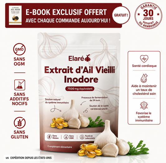 Extrait d’ail vieilli – Capsules molles inodores de 7500 mg